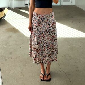 Multicolored Floral Maxi Skirt